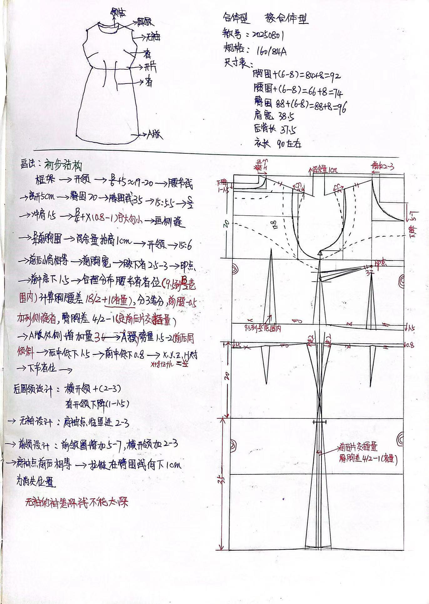  无袖,圆领,有领贴,A摆裙,女装